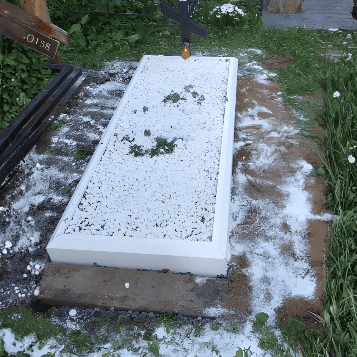 цветник на могилу белый металлический Оренбург