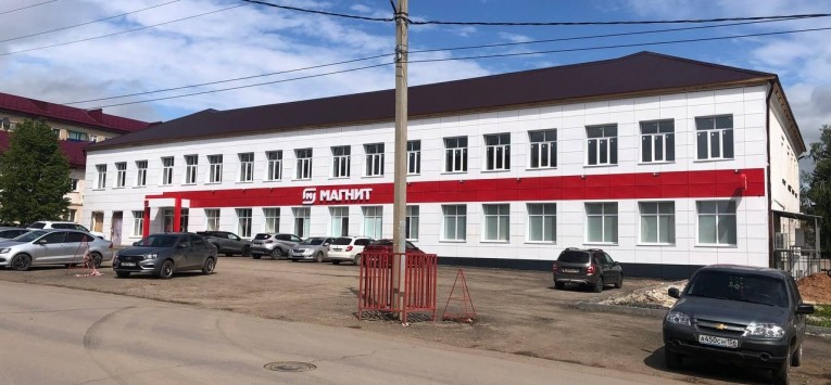 Сделали фасад из металлокассет для магазина Магнит в Бугуруслане