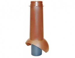 Выход канализации KroventPipe VT IS 110/изол./500 Высота трубы:45 см. Внешний диаметр: 100-125 мм Внутренняя труба диаметром: 100мм
